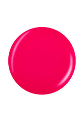 Bright fuchsia pink circle nail polish sample color swatch in white scene background